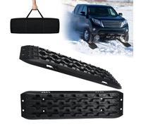 NAIZY plastique plaques de sable tout-terrain Lot de 2 pour voiture Avec sac de rangement MAX. 10 T Noir Plaques de traction