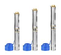 NAIZY Pompe de Puits Profond 370W 0.5HP Submersible 4000L/h Débit 4 Pouces Pipe de Commutation Automatique de Jardin avec 20M de Câble de Connexion