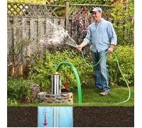 NAIZY Pompe de Puits Profond 370W 0.5HP Submersible 4000L-h Débit 4 Pouces Pipe de Commutation Automatique de Jardin