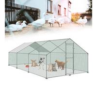 NAIZY Poulailler XXL 3 x 6 x 2 m avec toit de protection solaire en polyéthylène et serrure Chicken Run Enclos pour volière, poules, petits animaux, canard, lapin