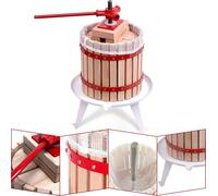 NAIZY Presse ? raisins Presse ? pommes Presse ? fruits Presse ? baies Presse ? vin Presse ? vis 12L y compris le bloc en bois, la plaque de pression et la toile de presse