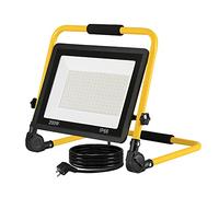 NAIZY Projecteur de Chantier à LED Lampe de Travail 16000LM Lampe de Chantier LED Floodlight avec IP66 Étanche, Câble 3M et Support Pliable pour Atelier Chantier Garage-200W Blanc Chaud