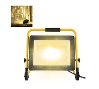 NAIZY Projecteur de chantier LED Projecteur de travail Lampe de chantier Lampe de travail portable avec support et câble d'alimentation étanche IP66 pour garage, jardin, chantier (200W blanc chaud)