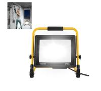 NAIZY Projecteur de chantier LED Projecteur de travail Lampe de chantier Lampe de travail portable avec support et câble d'alimentation étanche IP66 pour garage, jardin, chantier (100W blanc froid)