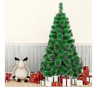 NAIZY Sapin de Noël Artificiel 180cm Montage Rapide Système de Parapluie Pliable avec Support en Métal - 180 cm, Vert avec Effet de Neige