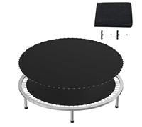 NAIZY Tapis de saut pour trampoline Ø 244 cm - Accessoires de rechange - Tapis de saut avec crochets et œillets en forme de T - Accessoire de trampoline jusqu'à 100 kg - Noir