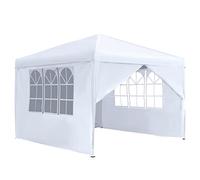 NAIZY Tonnelle pliable, 2,5 x 2,5 m, étanche, stable, résistante à l'hiver, pliable, avec 4 panneaux latéraux, fenêtres et sac de transport, tente de jardin, protection UV, tonnelle de barbecue, tente