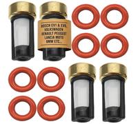 najayco LOT 4 Micro FILTRES pour Moteur 4 CYLINDRES Essence INJECTEURS + 8 Joints | Remplacement Compatible avec Bosch EV1 & EV6, Volkswagen Renault Peugeot Lancia Moto BMW ETC…