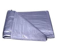 Najder Bâche 4 x 5m Silver 120g Bâche de Protection Bâche tissée Bâche multifonctionnelle Bâche renforcée avec œillets en Aluminium de Meubles de Jardin, matériaux, Construction, Protection