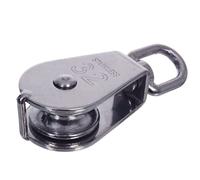 NAJDER Bloc de Poulie en Acier Inoxydable Diamètre 20 mm, Poulie de Levage Charge de Rupture 930 kg, Poulie de Mouflage pour Cordes Diamètre Max. 5 mm, Robuste et Durable
