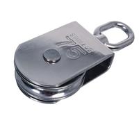 NAJDER Bloc de Poulie en Acier Inoxydable Diamètre 75 mm, Poulie de Levage Charge de Rupture 2800 kg, Poulie de Mouflage pour Cordes Diamètre Max. 12 mm, Robuste et Durable