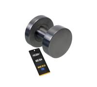 NAJDER Bouton de Porte en Acier Inoxydable, Simple, Plat, Poignée de Porte Fixe, Bouton Plat sur Rosace Ronde, Poignée Ergonomique, avec un Jeu de Vis de Fixation (AISI 304)