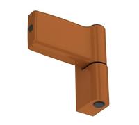 NAJDER Charnière pour Porte PVC Jocker 120 kg Hateur de la Feuillure: 17.5 mm, Paumelle en Zamak, Structure Monolithique, Anti-effraction, Couleur: Brun Argile RAL 8003