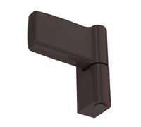 NAJDER Charnière pour Porte PVC Jocker 120 kg Hateur de la Feuillure: 20.5 mm, Paumelle en Zamak, Structure Monolithique, Anti-effraction, Couleur: Brun Gris RAL 8019