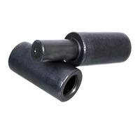 NAJDER Charnière tournée pour Portes et Portails à Battants Ø16 x 70 mm sans Boule, Charnière Gond à Souder, Roulement sans Boule, Paumelle de Porte, Pivot de Porte (10 pièces)