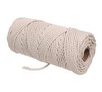 NAJDER Corde Macramé en Coton Naturel Non Coloré, Bobine de Fil Macramé 5 mm, Longueur: 100 m, Artisanat, Capteur de Rêves, Pot Suspendu, Décoration Boho