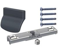 NAJDER Loqueteau de Porte de Balcon Terrasse Fixe, Loquet de Porte Fenêtre Universel, Kit Complet avec Poignée de Porte, Douille, Vis, Sécurité Fumeur, Couleur: Gris Anthracite RAL 7016