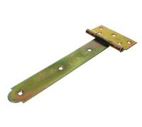 NAJDER Lot de 2 Charnières en T Galvanisées 250 mm, Charnière de Porte Portail Bois Portillon de Jardin Robuste, En Forme de Croix, pour Intérieure et Extérieur, Décorative, Zinc Jaune