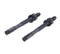 NAJDER Lot de 2 Tampons d'ancrage M12 x 128 mm, Goujons Chevilles d'ancrage pour Béton Brique Pierre Charges Lourdes, Fixation Mâle, Acier Inoxydable A4-AISI 317