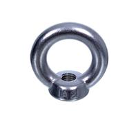 NAJDER Lot de 5 Écrous à Anneau Bague M6, Écrou à œil Femelle, Anneau de Levage en Acier Inoxydable A2 AISI 304, DIN 582 pour Bricolage Construction Levage de Poids