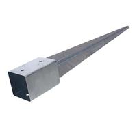 NAJDER Support de Poteau à Enfoncer, Douille à Enfoncer Ancre de Sol pour Poteaux Carrés Bois 45x45 mm, Longueur 600 mm, Acier Galvanisé à Chaud, Fixation Clôture, Balançoire, Pergola