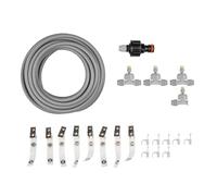 NAJDER Système de Refroidissement par Brouillard d'eau WHITE LINE 6m, Kit de Brouillard d'eau de Jardin, Arrosage par Pulvérisation de Jardin, Buse D'arrosage, Arroseur, Tuyau d'arrosage Goutte