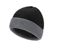 NAJILI Bonnet d'hiver en tricot, bonnet de pêcheur court, bonnet Docker, usure des deux côtés, bonnet roulé, convient pour un usage quotidien et pour aller au travail (unisexe)