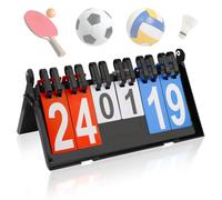 NAJILI Tableau de Bord, Sportif Tableau de Score 6 Chiffres Flip Portable Tableau de Bord pour Concurrence Volley-Ball Badminton Tennis de Table Football