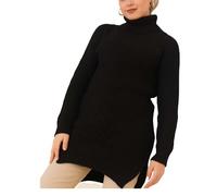 NAJMA Pull Col Roulé en Maille pour Femme - Pull Long Tricot à Manches Doux et Chaud - Taille Unique