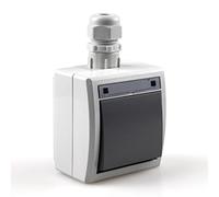 Naka24 1201-65 Multiprise encastrée Schuko AQUANT Blanc - Gris