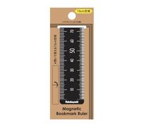 Nakabayasi Règle Marque-page aimantée 15 cm Noir DBR - SD
