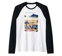 Nakahara in Sagami Hokusai Vintage Retro Art Japonais Manche Raglan