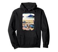Nakahara in Sagami Hokusai Vintage Retro Art Japonais Sweat à Capuche