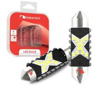 Nakamichi Ampoule LED 578 C5W Festoon CANBUS Sans Erreur 12-SMD Chipsets 2016 6000K Remplacement pour Éclairage Intérieur de Voiture, Dôme, Courtoisie, Plaque d'Immatriculation (2un.) (Blanc, 31mm)