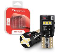 Nakamichi Ampoule LED T10 W5W 168 2825 194, 12-SMD 2016 Chipset Ampoules de rechange sans erreur pour intérieur de voiture, plafonnier, porte, permis de conduire (Giallo Amber, 12 LEDs, Lot de 2)