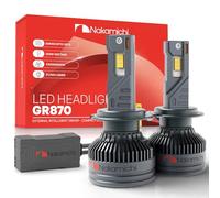 Nakamichi Ampoules LED Rechange GR870 Series H7, 31,000 Lumens, 200 Par Lot, Blanc Froid Ultra Brillant, Branchez Jouez, Feux De Route Et Feux De Croisement, Lot De 2, 6000K, H7