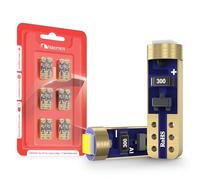 Nakamichi Ampoules LED T5 W2W 37 74 2721 pour Douille PC74 PC37, Ultra-Lumineuses, 12V Puce SMD 2016 pour Indicateurs de Tableau de Bord Panneau d’Instruments Intérieur Auto (Blanc Xénon, Lot de 12)