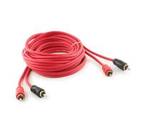 Nakamichi Câble RCA OFC 2 mâles vers 2 mâles Audio Stéréo Subwoofer Aux pour Home Cinéma HDTV Ampli Hi-Fi Haut-parleurs Voiture Récepteur, 3 mètres