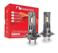 Nakamichi GS810 Série H7 Ampoules LED de Remplacement pour Phare et Antibrouillard, 12 000 Lumens 44W Par Ensemble, Blanc Lumière du Jour, Brancher et Utiliser, Faisceau 1:1, Pack de 2, 6000K, H7