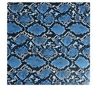 NAKAN 135x100cm Motif Serpent Simili Cuir 1mm épaisseur Vinyle Tissu D'ameublement pour Bricolage Artisanat, Décorations, Chaises de Canapé(Color:blue4)