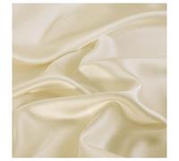 NAKAN 30 Momme Tissu de Soie 100% Tissu De Satin 26 Couleurs pour Confection de Robe, Doublure, Mariage, Bal, Taie d'oreiller, Artisanat, 114cm De Large(Size:1.14x1m(3.7x3.2ft),Color:Jaune Clair)
