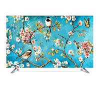 NAKAN Housse de Télévision Anti-poussière 22-80 Pouces en Tissu Polyester Protecteur D'écran Lisse d'impression d'art pour La Télévision Plasma LED LCD(Color:des Oiseaux,Size:40in)