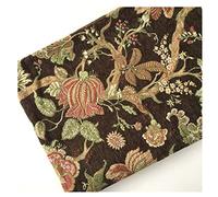 NAKAN Tissu de Rembourrage de Meubles à Motif Floral Traditionnel de Tissu Chenille Lourd 150cm de Large pour Canapé, Rideau, Couverture de Sièges de Chaise(Color:CAFÉ)