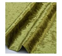 NAKAN Tissu de Rembourrage en Tissu de Velours écrasé Extensible au Mètre 150 Cm Largeur pour Un Ameublement Doux, Housse de Siège de Chaise de Canapé, Rideau, Bricolage(Color:Vert)