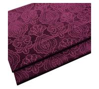 NAKAN Tissu de Velours à Motif de Fleurs au Mètre 145cm de Large Tissu de Velours Décoratif Floral pour Meubles Rembourrage, Bricolage, Rideau, Décoration Intérieure(Color:Rouge Fuchsia)