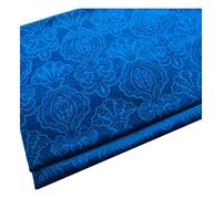 NAKAN Tissu de Velours à Motif de Fleurs au Mètre 145cm de Large Tissu de Velours Décoratif Floral pour Meubles Rembourrage, Bricolage, Rideau, Décoration Intérieure(Color:Bleu Royal)
