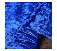 NAKAN Tissu de Velours écrasé au Mètre 160cm de Large Velours Extensible à 4 Voies pour Les Costumes, La Couture, Le Bricolage Et La Décoration Intérieure(Color:Bleu Royal)