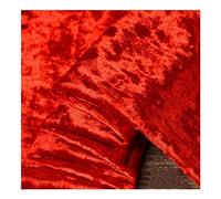 NAKAN Tissu de Velours écrasé au Mètre 160cm de Large Velours Extensible à 4 Voies pour Les Costumes, La Couture, Le Bricolage Et La Décoration Intérieure(Color:Rouge)