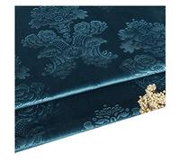 NAKAN Tissu de Velours Gaufré Tissu D'ameublement au Mètre 140cm Large Style Vintage pour Décoration Intérieure, Artisanat de Couture, Housse de Canapé, Rideau(Color:Sarcelle)