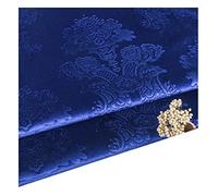 NAKAN Tissu de Velours Gaufré Tissu D'ameublement au Mètre 140cm Large Style Vintage pour Décoration Intérieure, Artisanat de Couture, Housse de Canapé, Rideau(Color:Bleu Royal)